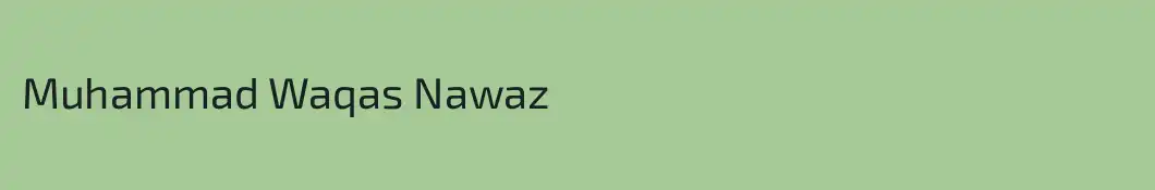 Muhammad Waqas Nawaz